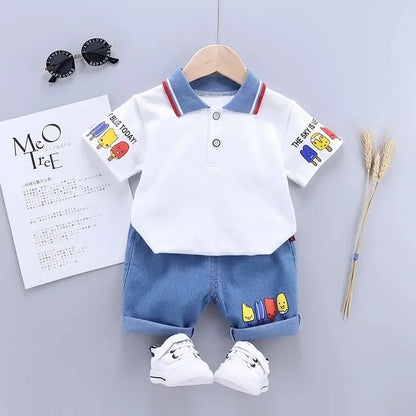 Boy's Summer Set – T-Shirt + Cute Shorts