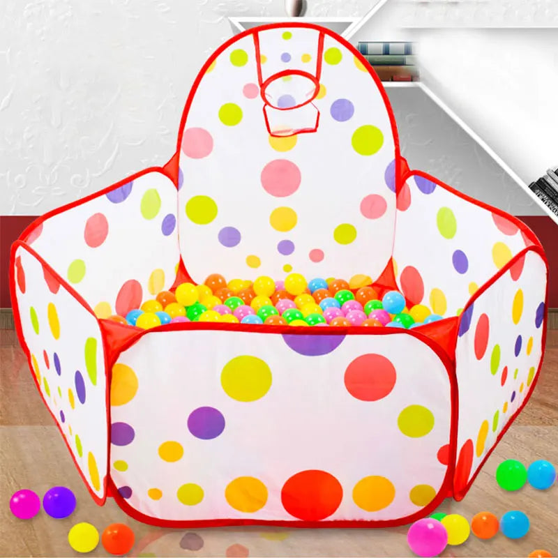 Magical Ocean Ball Pool with Basketball Hoop for Toddlers