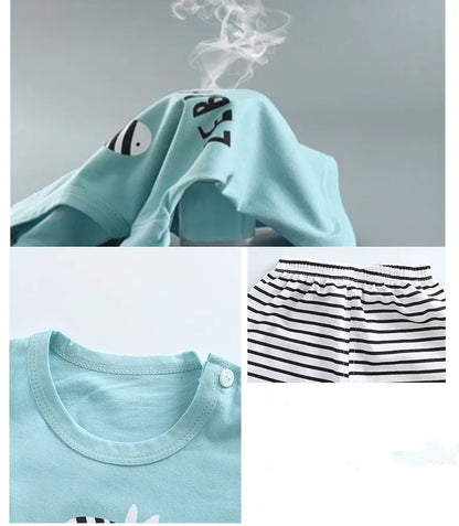 Boy's Summer Set – T-Shirt + Zebra Shorts 1-6 Years