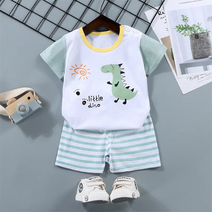 Boy's Summer Set – T-Shirt + Zebra Shorts 1-6 Years