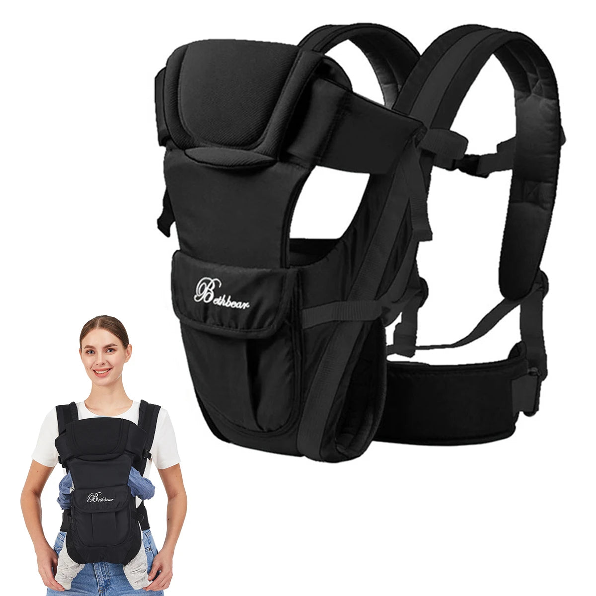 Ergonomic 4-in-1 Baby Sling Carrier - Adjustable Comfort