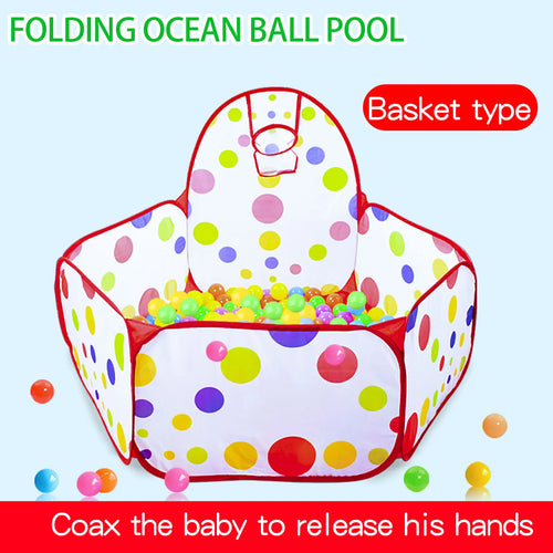Magical Ocean Ball Pool with Basketball Hoop for Toddlers