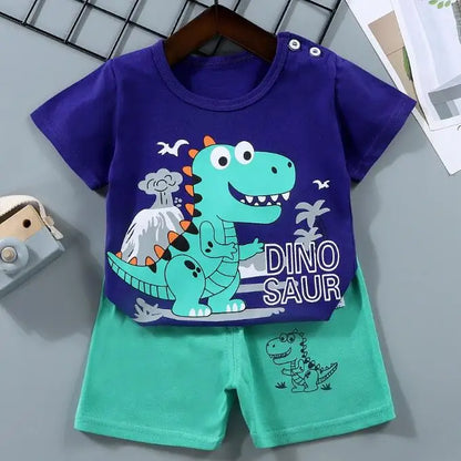 Boy's Summer Set – T-Shirt + Zebra Shorts 1-6 Years