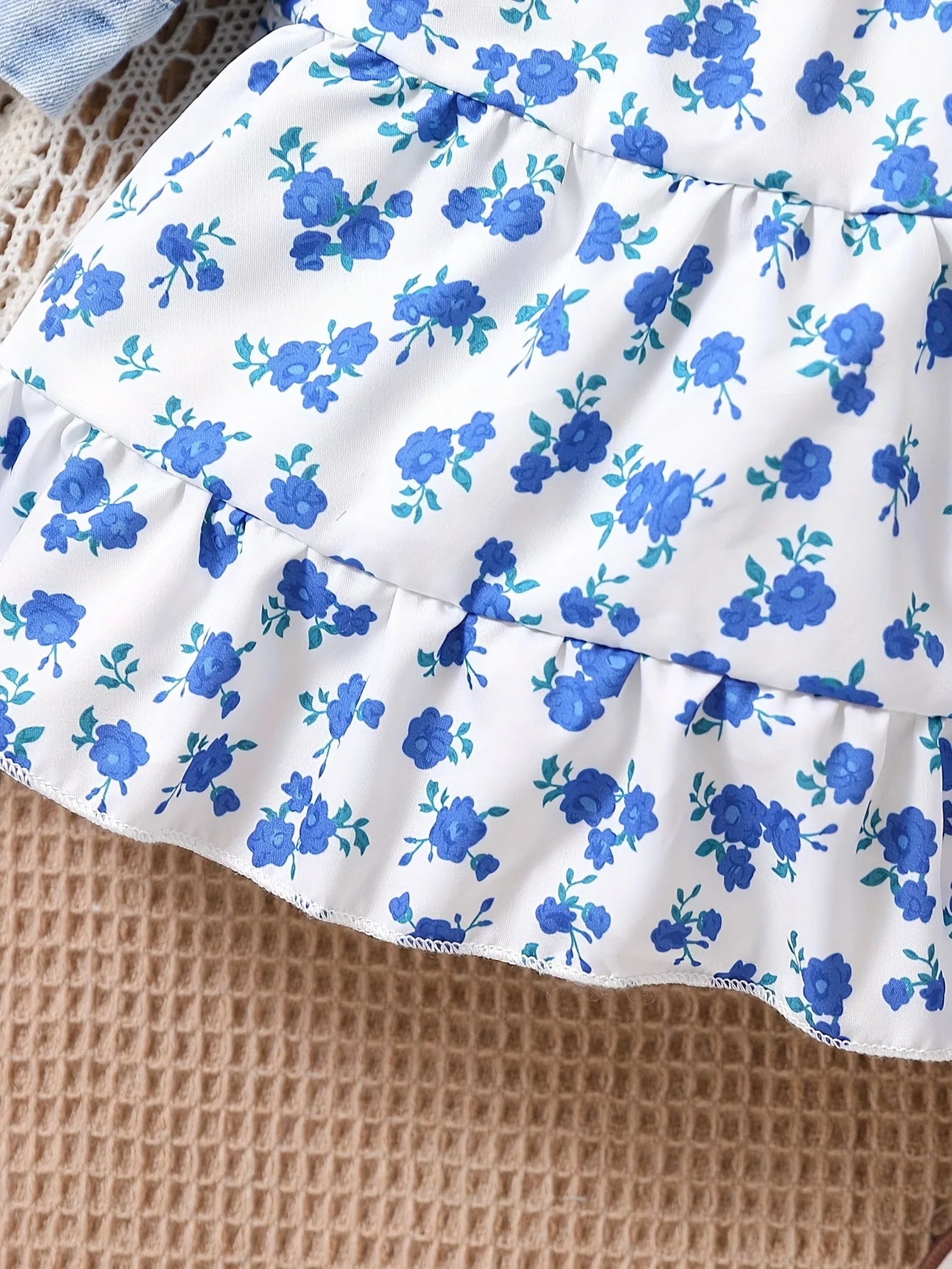 3-Piece Jeans & Floral Dress Set – Fashion Baby