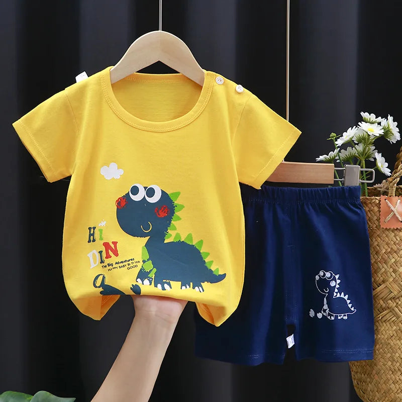 Children's Cotton Set – T-Shirt + Fun Shorts