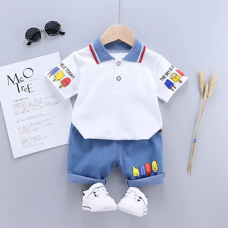 Boy's Summer Set – T-Shirt + Cute Shorts