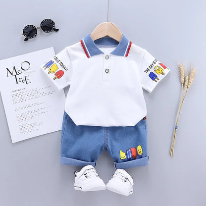Boy's Summer Set – T-Shirt + Cute Shorts