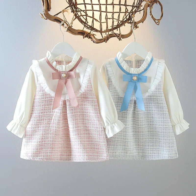 Baby Girl Dress 9M-3Y – Bow & Plaid