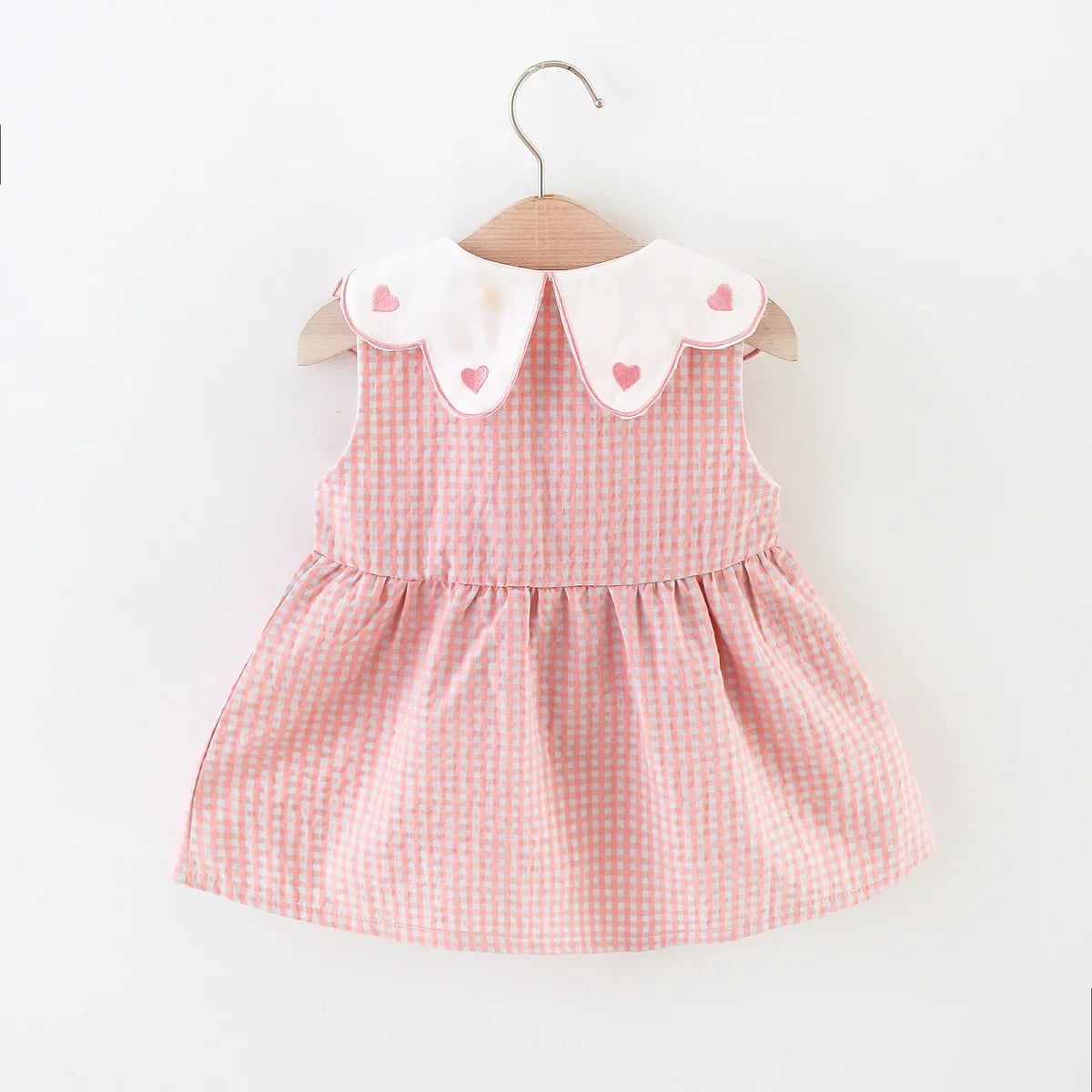Girls Summer Set – Plaid Top + Skirt with Bag