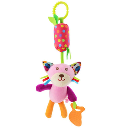 Soft Plush Animal Handbells with Teether for Babies