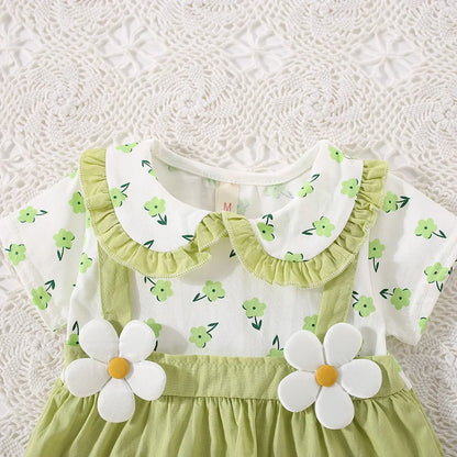 Summer Dress for Girls 0-3 Years Old – Floral Cotton