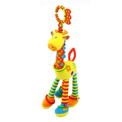 Soft Plush Animal Handbells with Teether for Babies