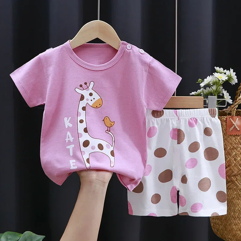 Children's Summer Set – Cotton T-Shirt + Shorts