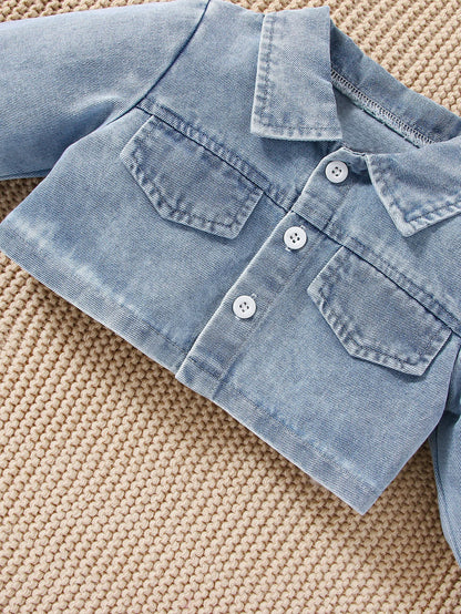 3-Piece Jeans & Floral Dress Set – Fashion Baby