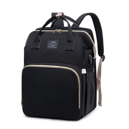 Portable Maternity Backpack – Foldable Crib & Large Capacity