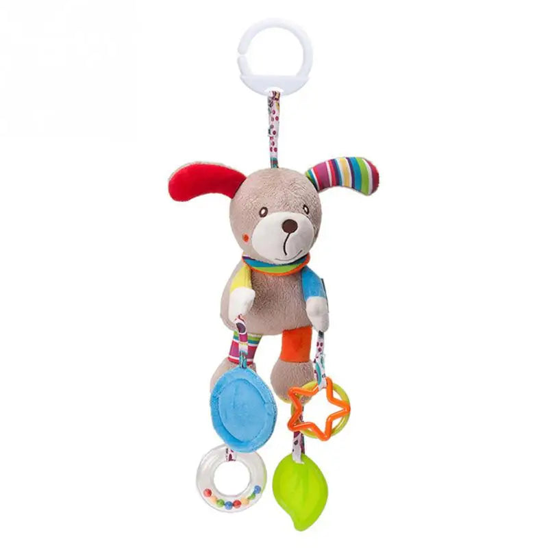 Soft Plush Animal Handbells with Teether for Babies
