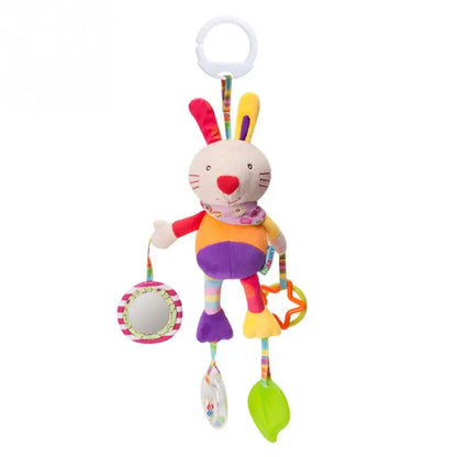 Soft Plush Animal Handbells with Teether for Babies