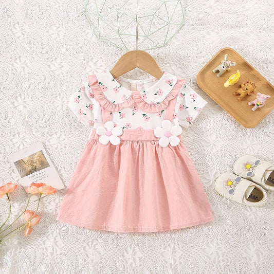 Summer Dress for Girls 0-3 Years Old – Floral Cotton