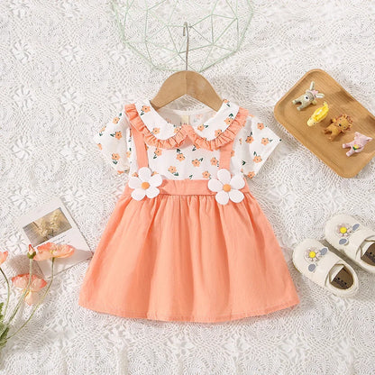 Summer Dress for Girls 0-3 Years Old – Floral Cotton