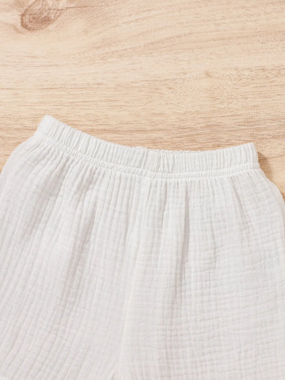White Children's Summer Set – Shirt + Shorts