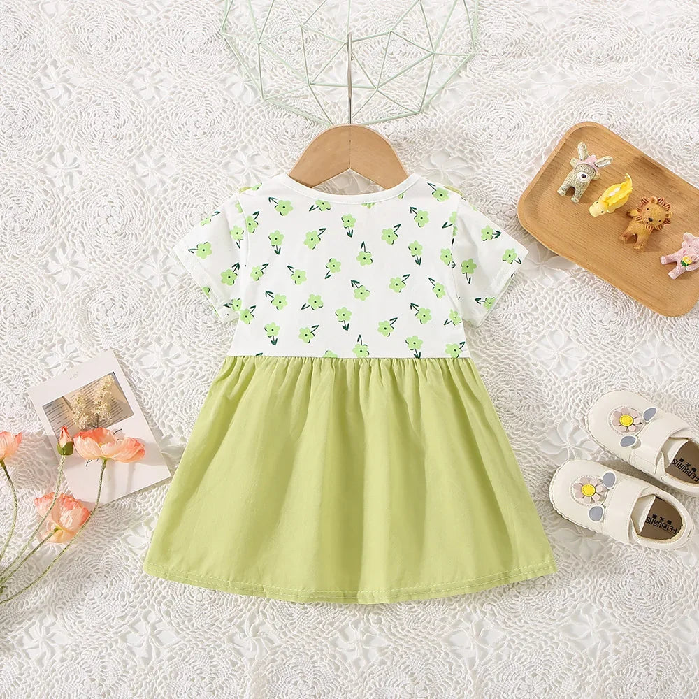 Summer Dress for Girls 0-3 Years Old – Floral Cotton