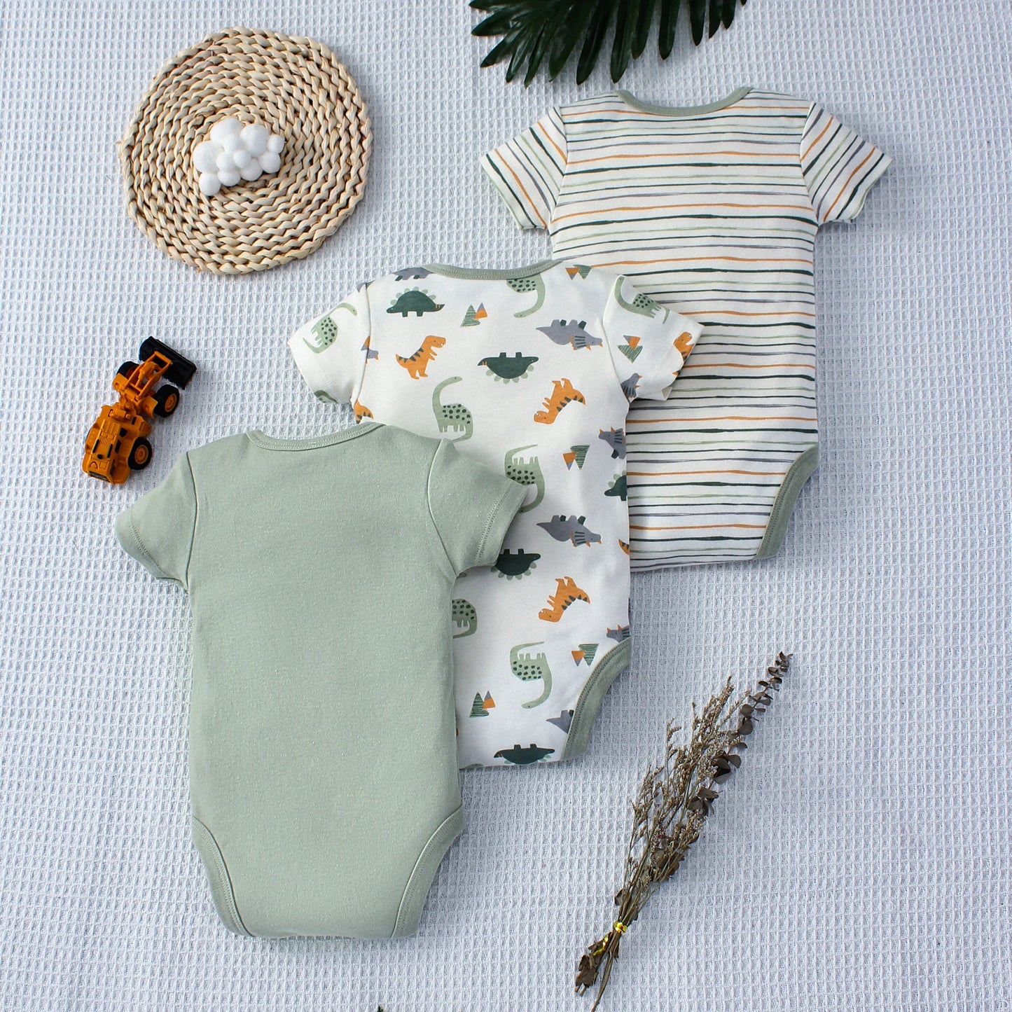 Baby Boy's 3-Piece Summer Set – Cute Dinosaur