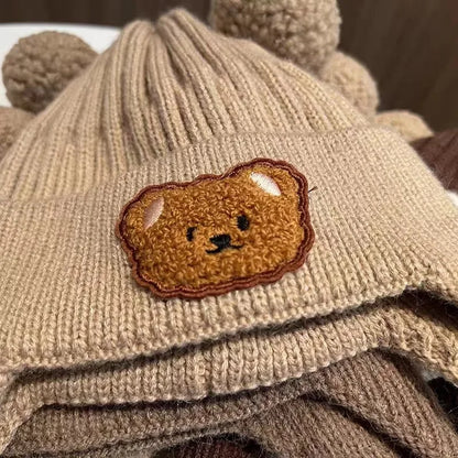 Adorable Baby Bear Ear Protection Knit Hat