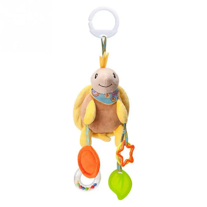 Soft Plush Animal Handbells with Teether for Babies