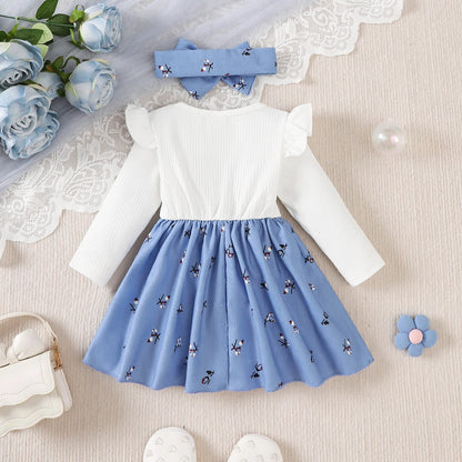 Floral Princess Dress + Tiara 0-24 Months