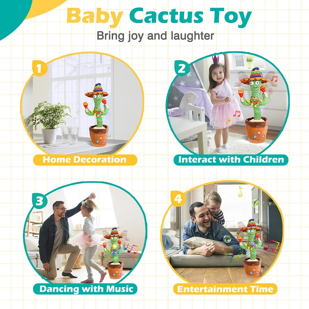 Interactive Dancing Cactus Toy for Kids
