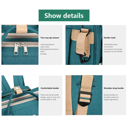 Lightweight Folding Mommy Backpack with Portable Crib