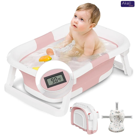Foldable Baby Bath with Real-time Temperature Display