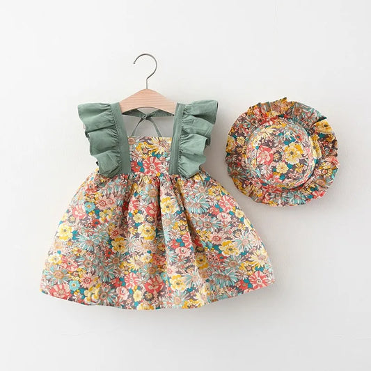 Summer Princess Dress for Girls + Hat
