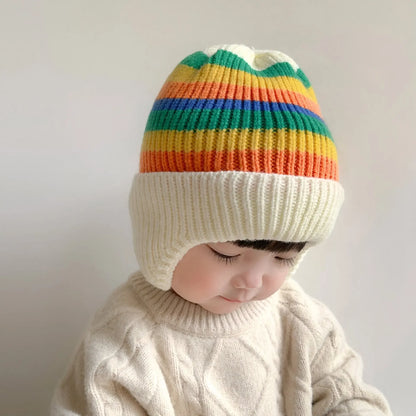 Adorable Baby Bear Ear Protection Knit Hat