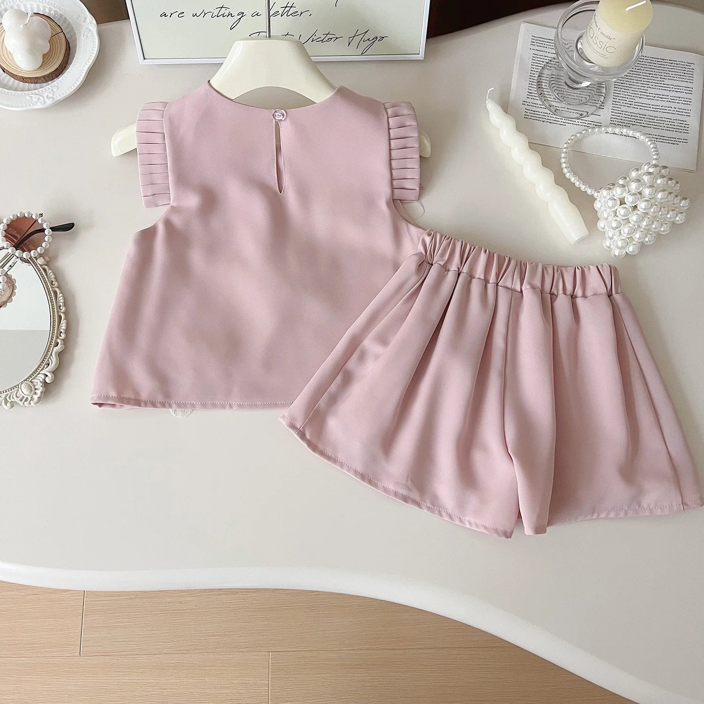 Girls' Summer Set – 2 Pieces with Little Flowers