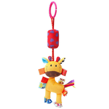 Soft Plush Animal Handbells with Teether for Babies