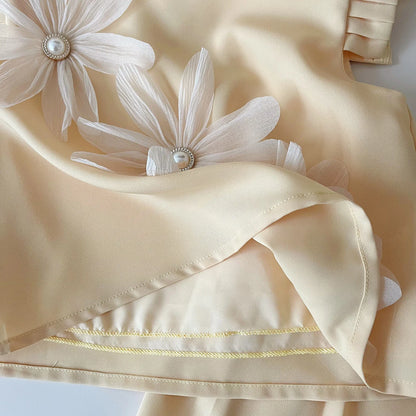 Girls' Summer Set – 2 Pieces with Little Flowers