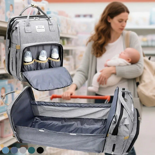 3-in-1 Maternity Backpack – Portable Crib & Changing Table