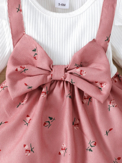 Floral Princess Dress + Tiara 0-24 Months