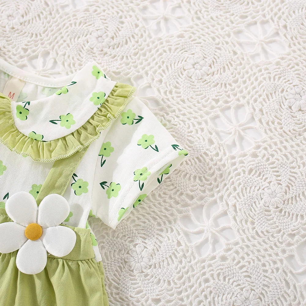 Summer Dress for Girls 0-3 Years Old – Floral Cotton