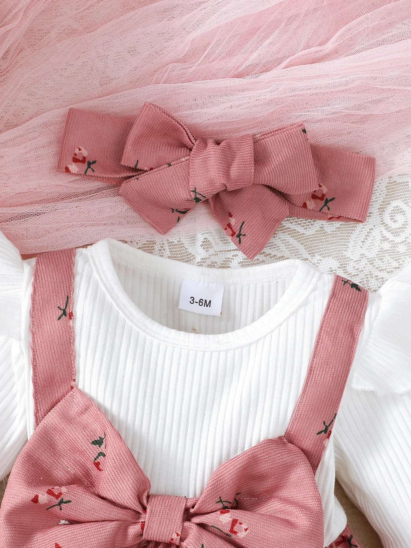 Floral Princess Dress + Tiara 0-24 Months