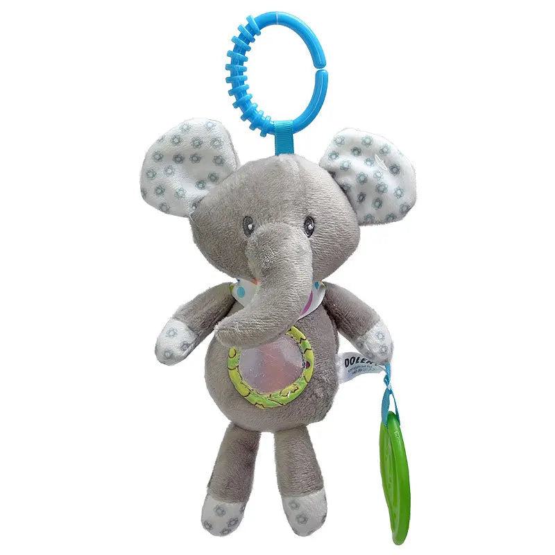 Soft Plush Animal Handbells with Teether for Babies