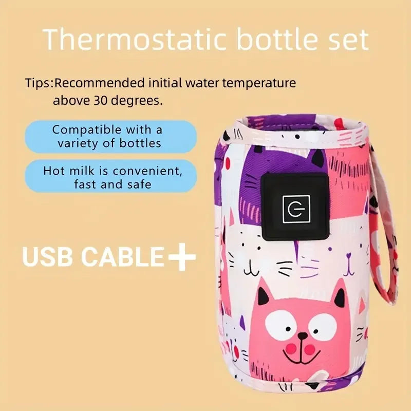 USB Milk Bottle Warmer - Portable & Insulated