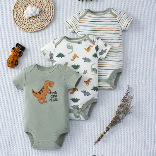 Baby Boy's 3-Piece Summer Set – Cute Dinosaur