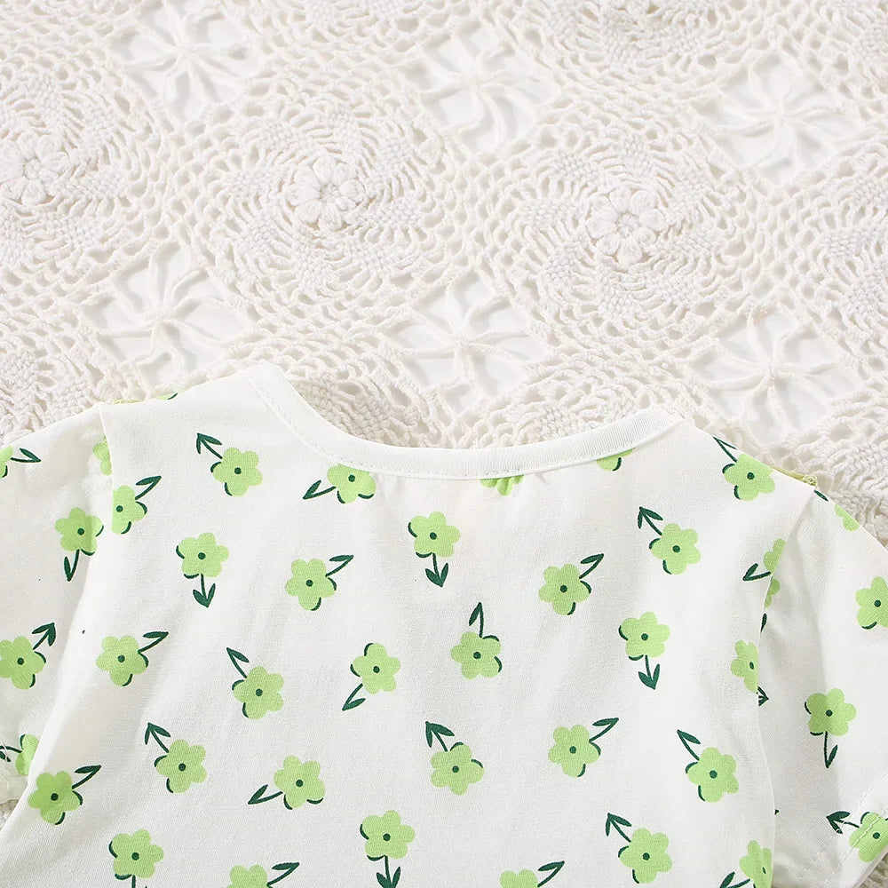 Summer Dress for Girls 0-3 Years Old – Floral Cotton
